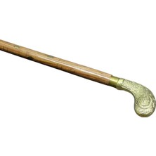 Normadia 100CM Ahşap Saplı Pirinç Başlıklı Denge Çubuğu