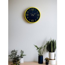 Tedaks 36 cm Sarı Gold Rakamlı Duvar Saati