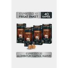 Coffee More 10 Espresso Kapsül Kahve 10 x 4 Paket ( 40 Adet ) Nespresso Uyumlu