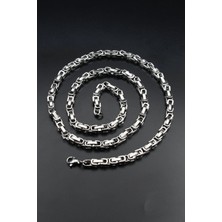 Prestige Paslanmaz Çelik Kral Model Kolye Zincir 4mm 902591