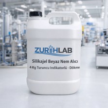 KimyaLab ZURIHLAB Silikajel Beyaz Nem Alıcı 4 Kg Turuncu İndikatörlü - Dökme