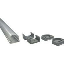 Dora Led  Alüminyum Boş Kasa Led Profil Yerli Kasa Şeffaf Cam 100Cm