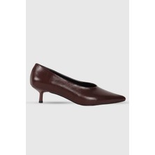 Clara Bordo Rustik Sivri Burun Kadın Stiletto