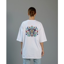Base Art Tasarım Tişört Boğa Burcu Oversize Unisex