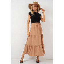 Queene Dreams Ayrobin Uzun Etek 8048 - Bisküvi