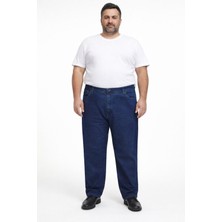 Dennys Regular Fit Likralı Büyük Beden Erkek Jean Pantolon 7374 Denim Esnek Kumaş Siyah Renk