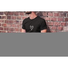 Veralya Unisex Bisiklet Yaka Baskılı Oversize Tshirt