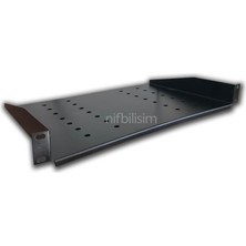 Nif Bilişim 450MM Sabit Raf Rack Kabinet Rafı Soho Kabin Rafı 19'' Kabinet Soho Modem Rafı Vida Somun Dahil