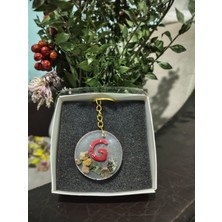 Miina Aksesuar Epoksi Isminize   Özel  Harf  Anahtarlık