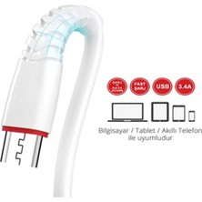Cepaks 3.4A Micro USB Hızlı Şarj ve Data Kablosu - 2 Metre CP2023