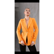 ME & ME Önden Çift Yırtmaçlı Düğme Detaylı Şık Ceket