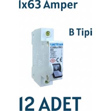 Metesan 1X63AMPER B Tipi 3ka Sigorta 12 Adet