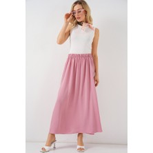 Queene Dreams Uzun Ayrobin Etek 8050 - Pudra