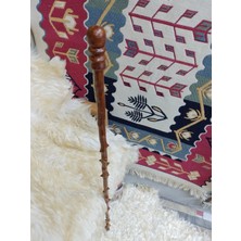 Normadia El Yapımı Ahşap Baston, Musa'nın Asası Tarzı, Vernikli Göz Nuru Ürün