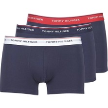 Tommy Jeans 3'lü Trunk Erkek Lacivert Boxer