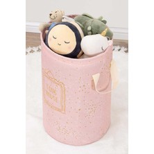 Vivenda Baby Yuvarlak Torbalı Sepet, Bebek Odası Düzenleyici, 31 x 46 cm