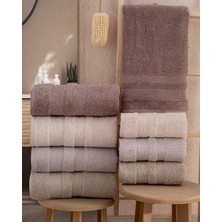 Hazangülü Collection Buldan Üretimi Çeyizlik Lüks Jakarlı Milano 4'lü El/yüz Havlusu I 50X90
