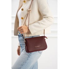 Orijinal Just Polo 4 Bölmeli Özel Zincir Aksesuarlı Kadın Omuz Çantası 7028