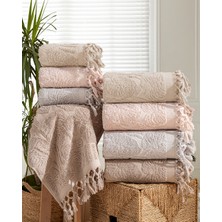 Hazangülü Collection Buldan Üretimi Çeyizlik Lüks Jakarlı Rodos 4'lü El/yüz Havlusu I 50X90