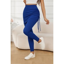 Queene Dreams Kadın Yüksek Bel Yandan Büzgülü Alttan Uzun Kaşkorse Tayt Etek