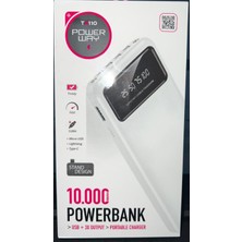 Xonex TX110 10000 Mah Dijital Göstergeli Kendinden Kablolu Taşınabilir Şarj Cihazı Powerbank