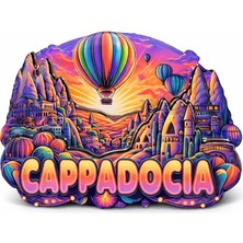 Konyax Kapadokya Temalı Ahşap Buzdolabı Magneti Seri 2