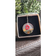 Miina Aksesuar Epoksi    Isminize   Özel  Harf   Anahtarlık