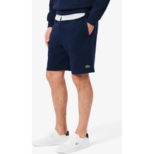 Lacoste Mens Reguler Fit Logo Cotton Shorts Erkek Pamuk Şort Lacivert