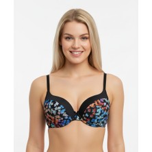 Bonbon Kadın Balenli Destekli Siyah Desenli Sütyen BB2297