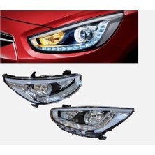 Ns Nilser Auto Parts Hyundai Accent Blue Elektırıklı Ledli Far Lambası Set 2011-2017