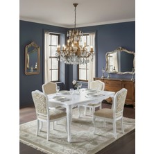 Gazzini Furniture Juliette Fransız Still Ahşap Yemek Masası 110X200