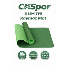 CKSpor Profesyonel Tpe Yoga Matı 6 mm – Kaymaz Taban Çift Katmanlı Spor Matı