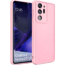 Vissona Samsung Galaxy Note 20 Ultra Uyumlu Kamera Çıkıntılı Mat Silikon Telefon Kılıfı