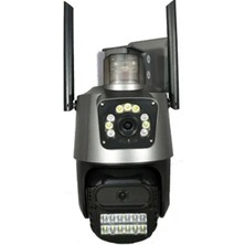 Apronx APX-WP242 6mp 2.8mm Çift Kamera 19 LED Wifi Ptz