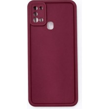 Vissona Samsung Galaxy A21 Uyumlu Kamera Çıkıntılı Mat Silikon Telefon Kılıfı