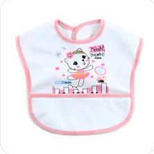 Sebi Bebe Sıvı Geçirmez Cepli Pvc Mama Önlüğü (001-8440)-Pembe