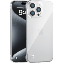 Vissona iPhone 15 Pro Uyumlu Kamera Korumalı Yanları Açık Sararmaz Sert Mika Şeffaf Kılıf