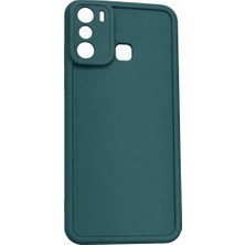 Vissona Infinix HOT20PLAY Uyumlu Kamera Çıkıntılı Mat Silikon Telefon Kılıfı