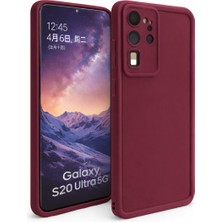 Vissona Samsung Galaxy S20 Ultra Uyumlu Kamera Çıkıntılı Mat Silikon Telefon Kılıfı