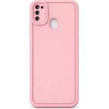 Vissona Samsung Galaxy M21 ve M30S Uyumlu Kamera Çıkıntılı Mat Silikon Telefon Kılıfı