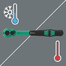 Wera 05005540001 8010 B Zyklop Comfort Cırcır, Değiştirme Kollu, 3/8 Inç Tahrik, 3/8 Inç x 230 mm