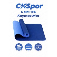 Slipt Profesyonel Tpe Yoga Matı 6 mm – Kaymaz Taban Çift Katmanlı Spor Matı