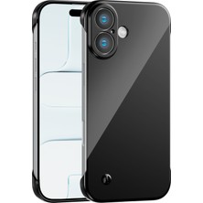 Vissona iPhone 16 Plus Uyumlu Kamera Korumalı Yanları Açık Sararmaz Sert Mika Şeffaf Kılıf