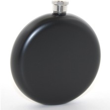 Konyax Paslanmaz Çelik Yuvarlak 8 Oz Tekli Matara Siyah Renk