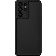 Vissona Samsung Galaxy S21 Ultra Uyumlu Kamera Çıkıntılı Mat Silikon Telefon Kılıfı