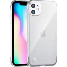 Vissona iPhone 11 Uyumlu Kamera Korumalı Yanları Açık Sararmaz Sert Mika Şeffaf Kılıf