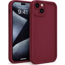 Vissona iPhone 14 Uyumlu Kamera Çıkıntılı Mat Silikon Telefon Kılıfı