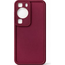 Vissona Huawei P60 ve P60 Pro Uyumlu Kamera Çıkıntılı Mat Silikon Telefon Kılıfı