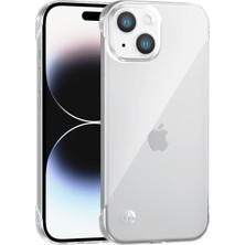 Vissona iPhone 15 Uyumlu Kamera Korumalı Yanları Açık Sararmaz Sert Mika Şeffaf Kılıf
