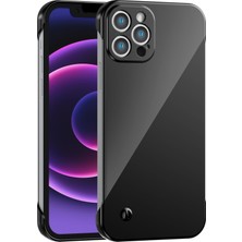 Vissona iPhone 12 Pro Max Uyumlu Kamera Korumalı Yanları Açık Sararmaz Sert Mika Şeffaf Kılıf